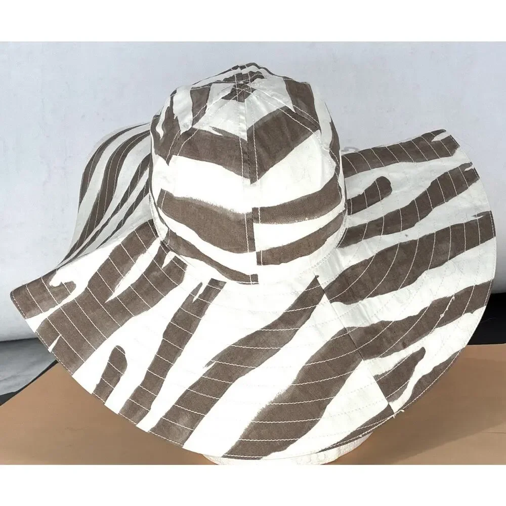 Bundle 2 NWT Gymboree Sun Hat Girls Kids Sz 5-7 Tropical Flowers & Animal Print